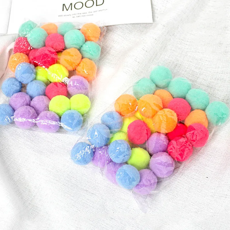 Colorful Cat Toys Ball Plush Wool Funny Interactive Balls Pet for Kitten Kitty Bulk Pack Accessories Product Cats | Дом и сад
