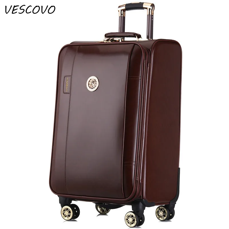 Деловой чемодан VESCOVO на колесиках для мужчин и женщин из искусственной кожи 20