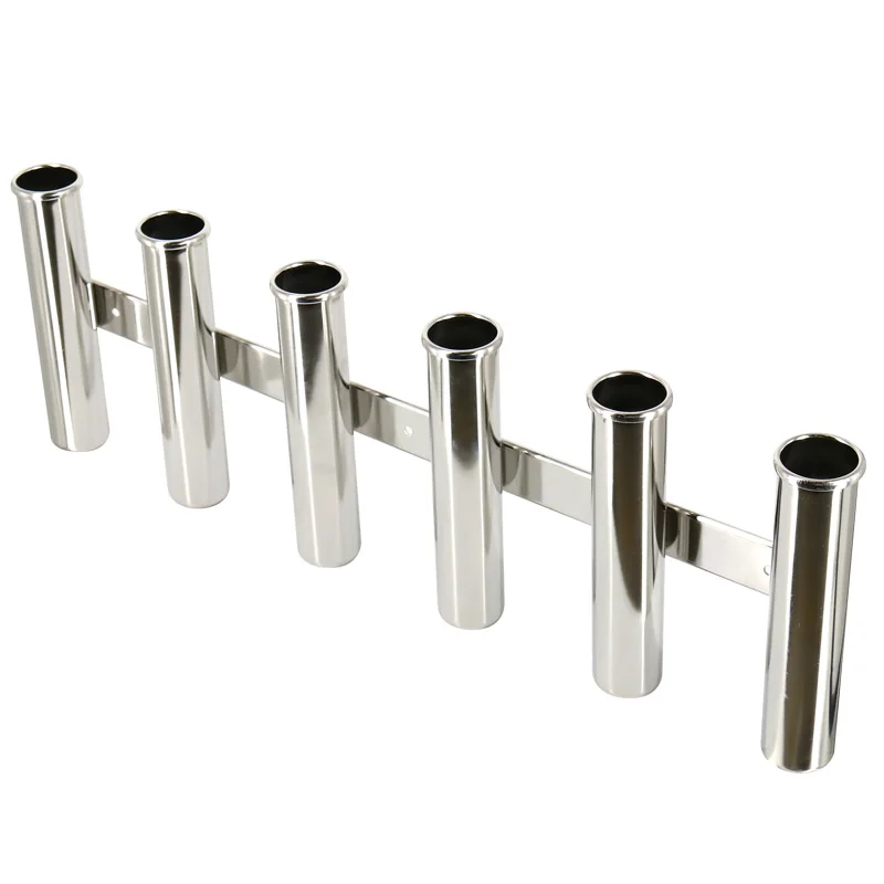 Держатель для удочки с 6 трубками ТРОЙНОЙ ДЕРЖАТЕЛЬ из нержавеющей стали