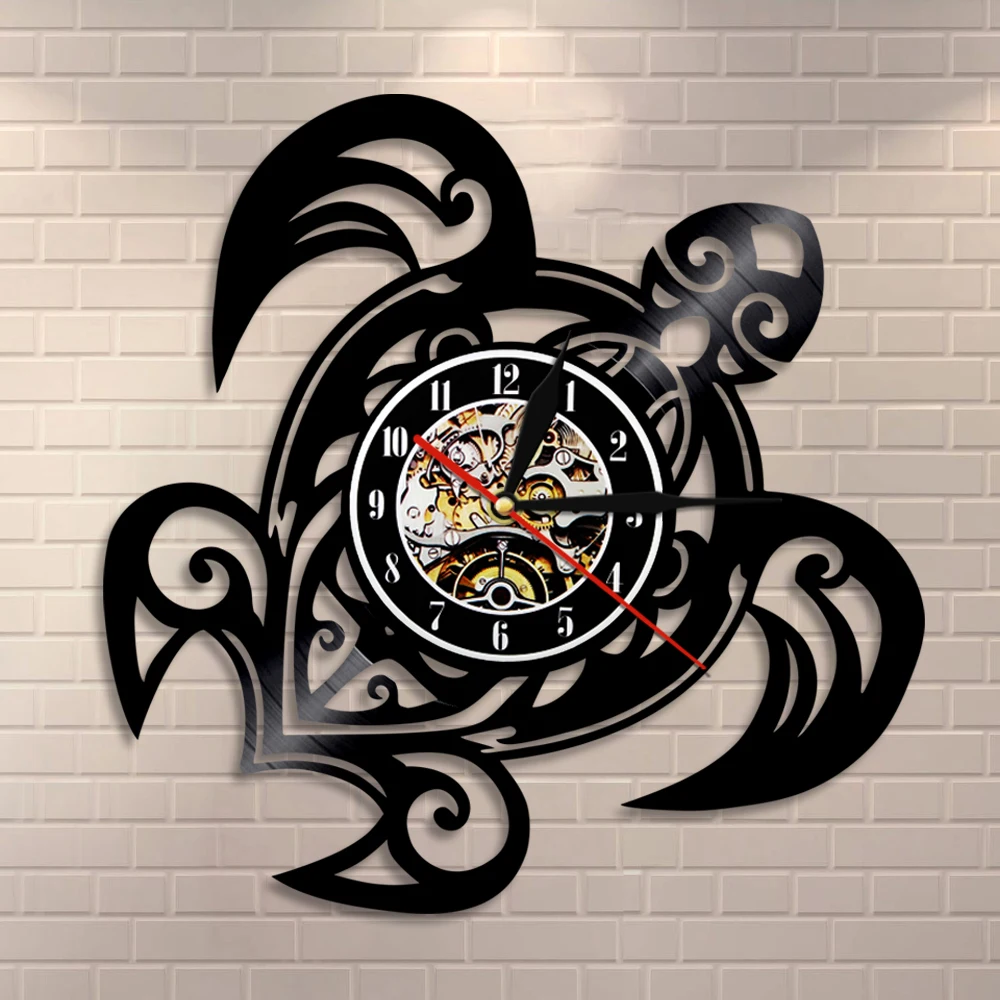 Настенные часы в стиле стимпанк механические виниловые для записи настенные с