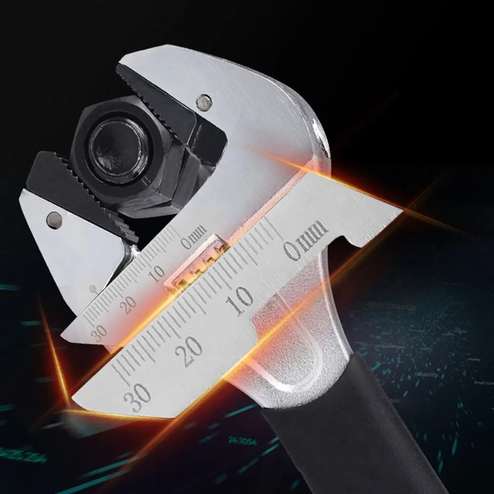 

Multi-function Adjustable Wrench Aluminium Alloy large Open Wrench Universal Spanner Repair Tool for Water Pipe Screw Bathroom