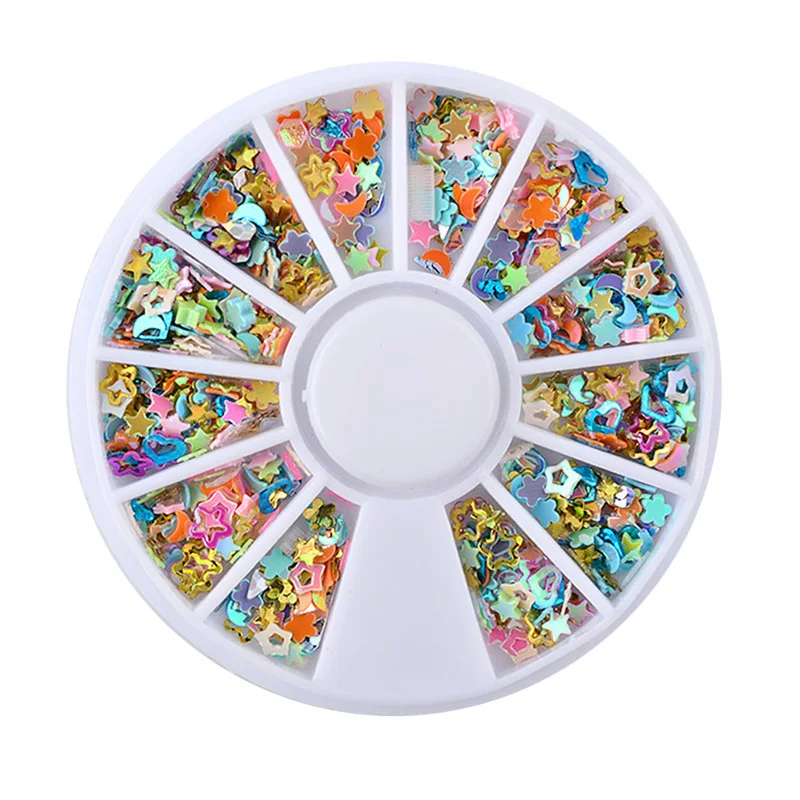 1 Набор наклеек для ногтей наклейка сделай сам блестки пятиконечная звезда