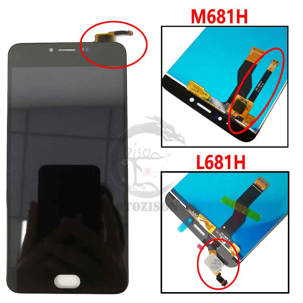 ЖК дисплей с рамкой для Meizu meilan Note 3 L681H M3 M681H кодирующий преобразователь