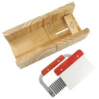 rectangle adjustable wooden soap loaf cutting slicers mold with scale handmade diy multifunctional soap cutting tool