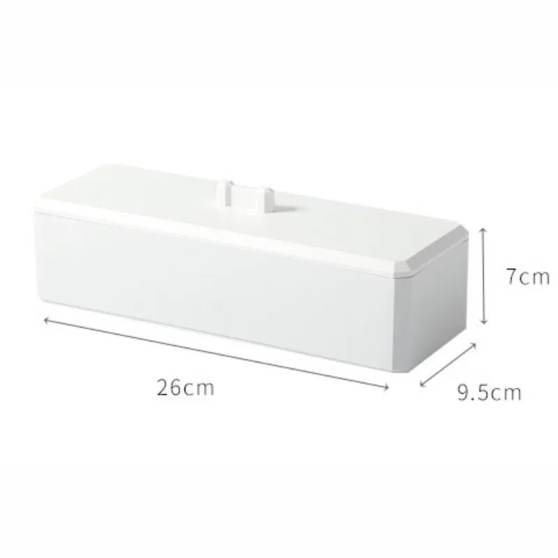 

Desktop Cosmetic Storage Box with Lid Dust-proof Cotton Storage Boxes Case for Sundries Bathroom Skin Care Container Organizer