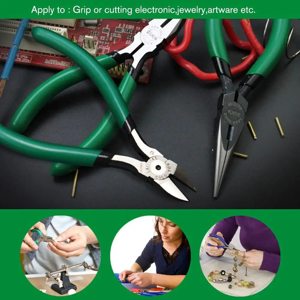 LAOA 5 дюймов резак для проволоки с длинным носом боковые кусачки мини диагональные