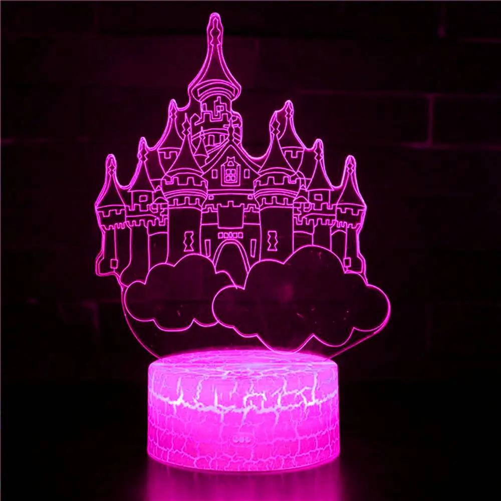 

3D Night Light for Sky City Castle Building Palace Palace Home Decoration Toy Decoration Gift Christmas LED USB Table Lamp