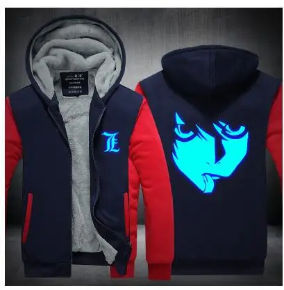 

Death Note L Thick Cardigan Hooded Hoodie Sweatshirts Jacket Top Coat