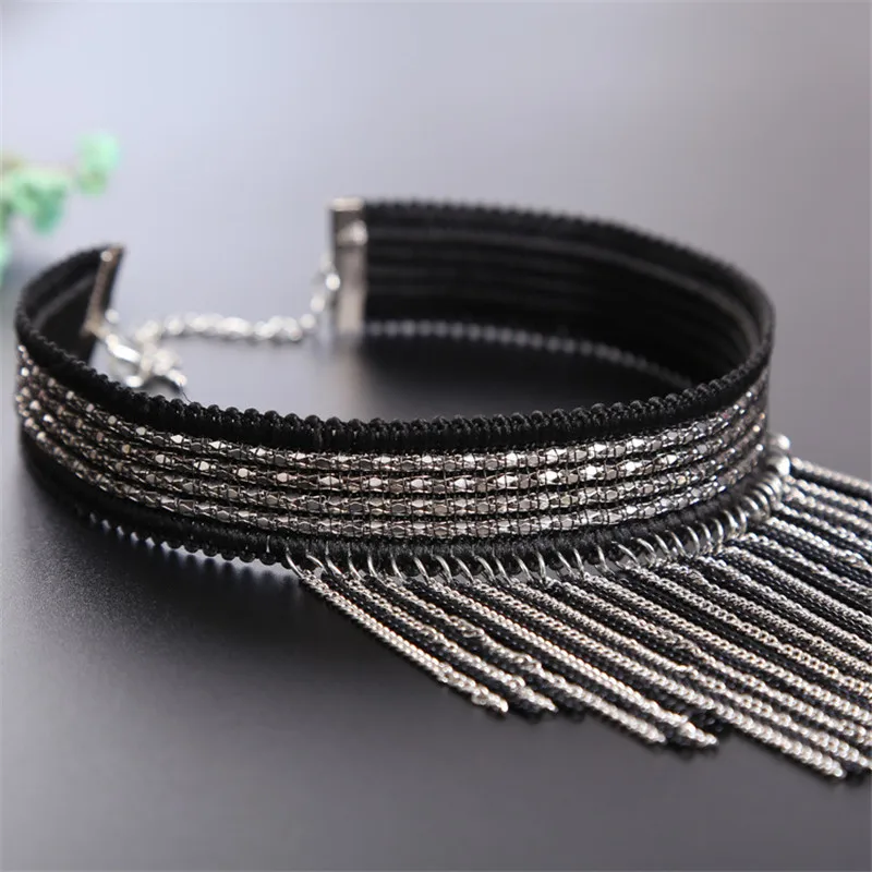 Ожерелье цепочка из сплава короткое ожерелье с кисточкой и популярные модели