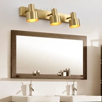 modern led gold mirror vanity light for bathroom stainless steel wall lamp ac85 265v lamp wall mounted mirror fornt lamp