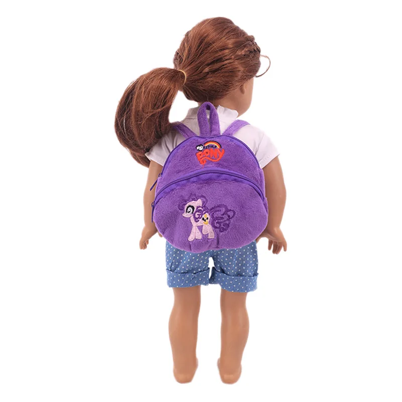 Женский милый рюкзак на молнии с мультяшной куклой подходит для новорожденных 43