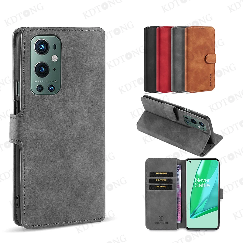 

Luxury Ultra Thin Flip Case For OnePLUS 6 7 8 6T 7T 8T 9 Pro Nord Magnetic Bracket Solid Color Leather Card Slot Phone Cases