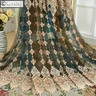 Вышитые окна, высококачественные водорастворимые готовые занавески на заказ для спальни, тканевые шторы для гостиной, столовой, спальни