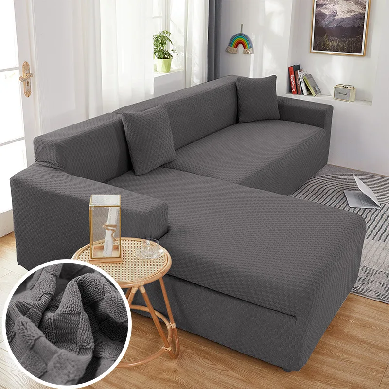 

Thicken Solid Color Carved Sofa Cover Elastic Non-Slip Sofa Cover Nordic Simple All-Inclusive Skinny Sofa Cover YY31#