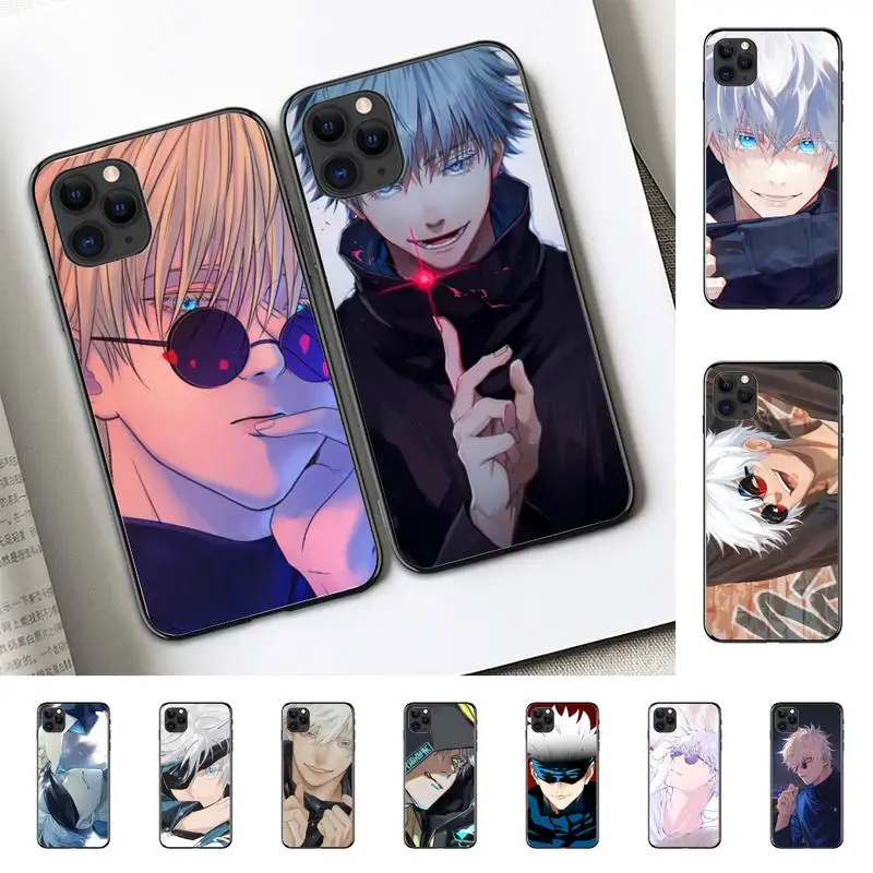 

Yinuoda Jujutsu Kaisen Gojo Satoru Phone Case for iPhone 8 7 6 6S Plus X 5S SE 2020 XR 11 12 mini pro XS MAX