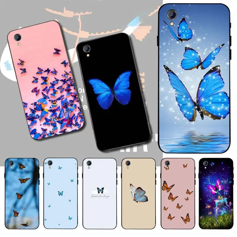 Мягкий силиконовый чехол для телефона PENGHUWAN из ТПУ с бабочкой Vivo Y91c Y17 Y51 Y67 Y55 Y93 Y81S