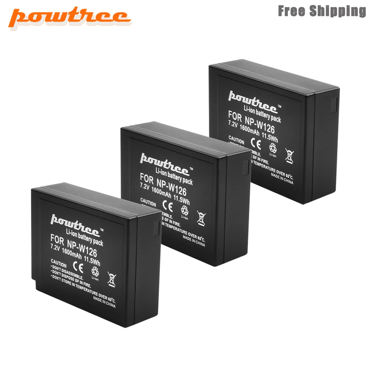 Аккумулятор Powtree для камеры Fujifilm FinePix HS30EXR 7 2 В 1600 мА · ч HS33EXR с аккумулятором на 1 5