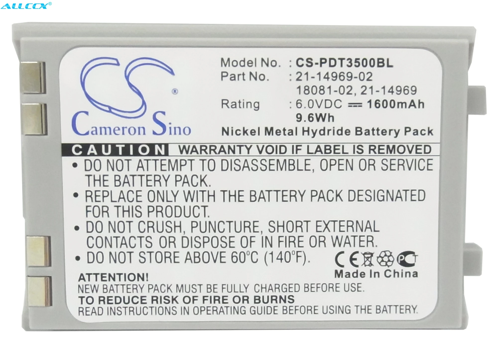 

Cameron Sino 1600mAh Battery for Symbol PDT3500, PDT3510, PDT3540