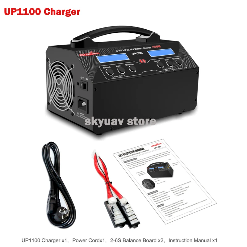 

Ultra Power UP1200AC DUO 6-12S 2-15A 2*600W Lipo/LiHV Battery Balance Charger for RC UAV Drone charger
