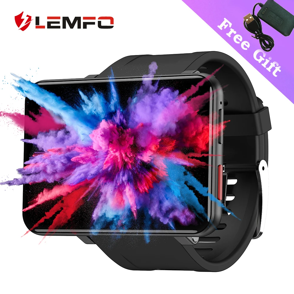 Смарт-часы LEMFO LEMT Android 7,1, 3 ГБ+ 32 ГБ, 2,86 дюйма, поддержка 4G, sim-карты, gps, Wi-Fi, 2700 мА/ч, большая батарея, мужские умные часы