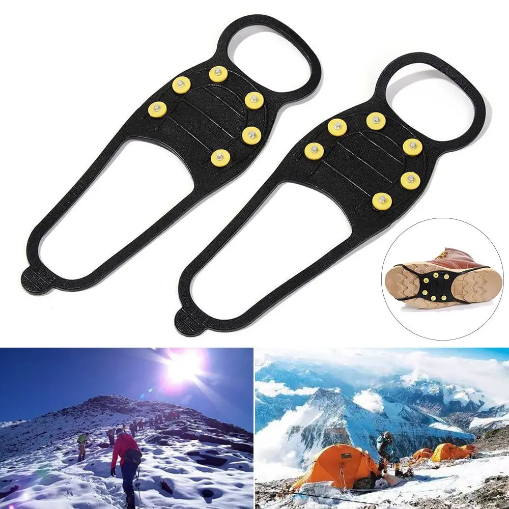 

1 Pair For Ice Walking Anti Slip Outdoor Sports Universal Snow Ice Claw Cleats Shoes Cover Climbing Crampon Ice Gripper