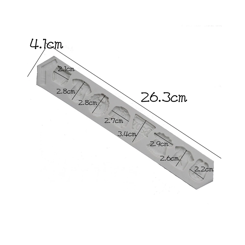 Милая детская серия форма для торта одежда штаны украшение границы силиконовая