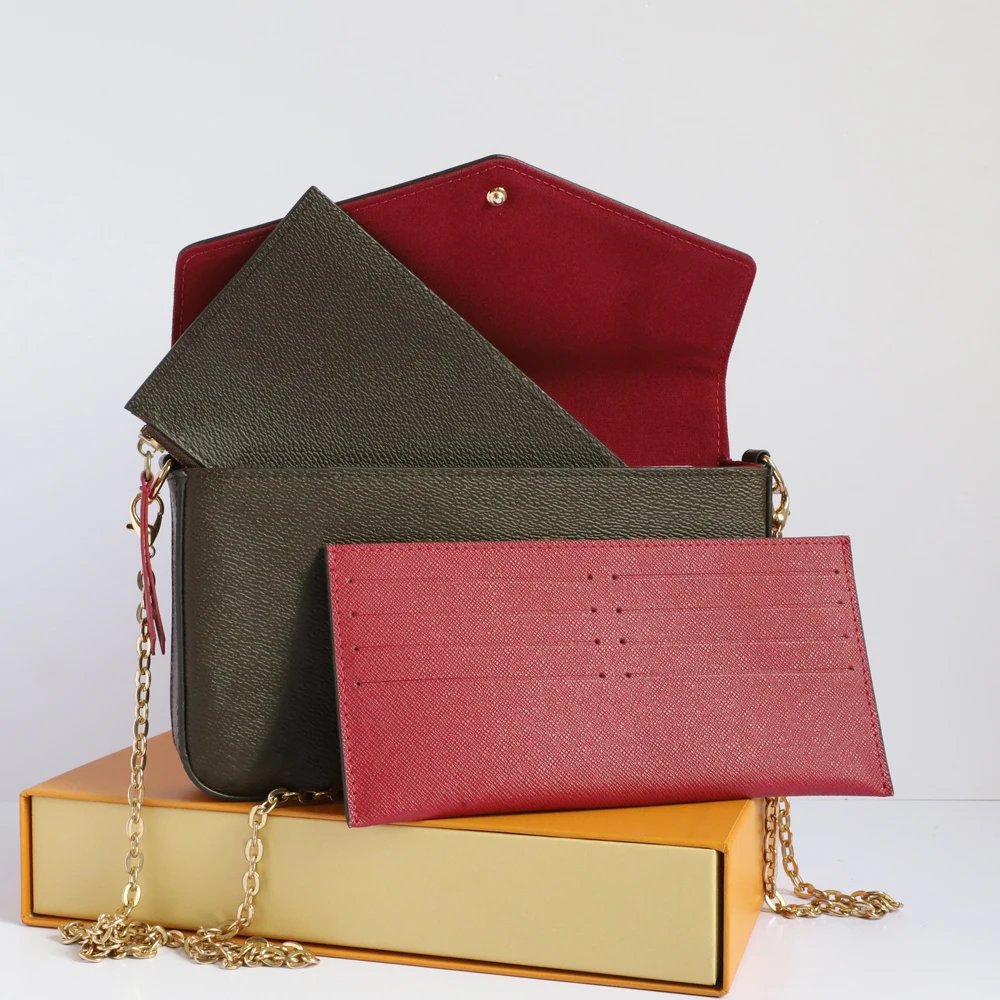 

Top Quality Classic Designer Crossbody Bags Genuine Leather Purses 61276 Chain Envelope Messenger Bag With Box Fast Delivery