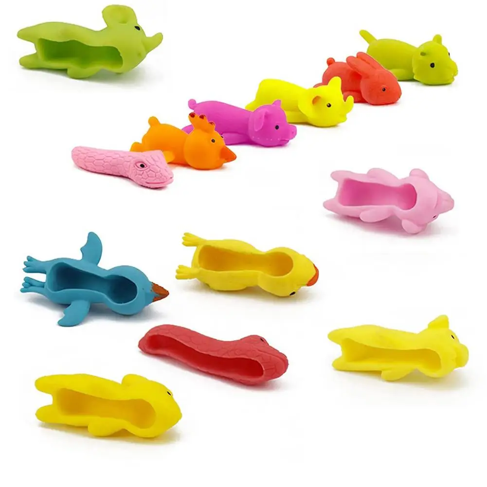 

30pcs Various Catapult Animals Finger Toy Slingshot Dinosaur Land Marine Animal Model Figure Toy For Children Indoor Sport Toy