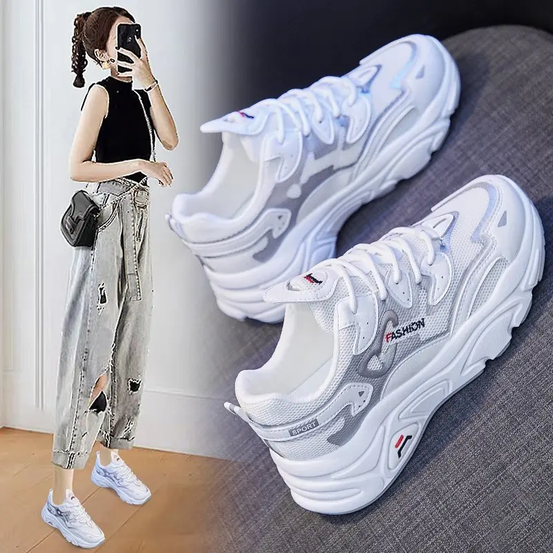

Reflective Female Fashion Sneakers Women's Running Shoes Best Selling Stylish Footwear Ladies Gym Workout Trainers High Quality