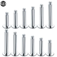 10pcslot g23 titanium labret bar barbell parts for 1614g lip tongue earring stud gauges piercing body jewelry replacement