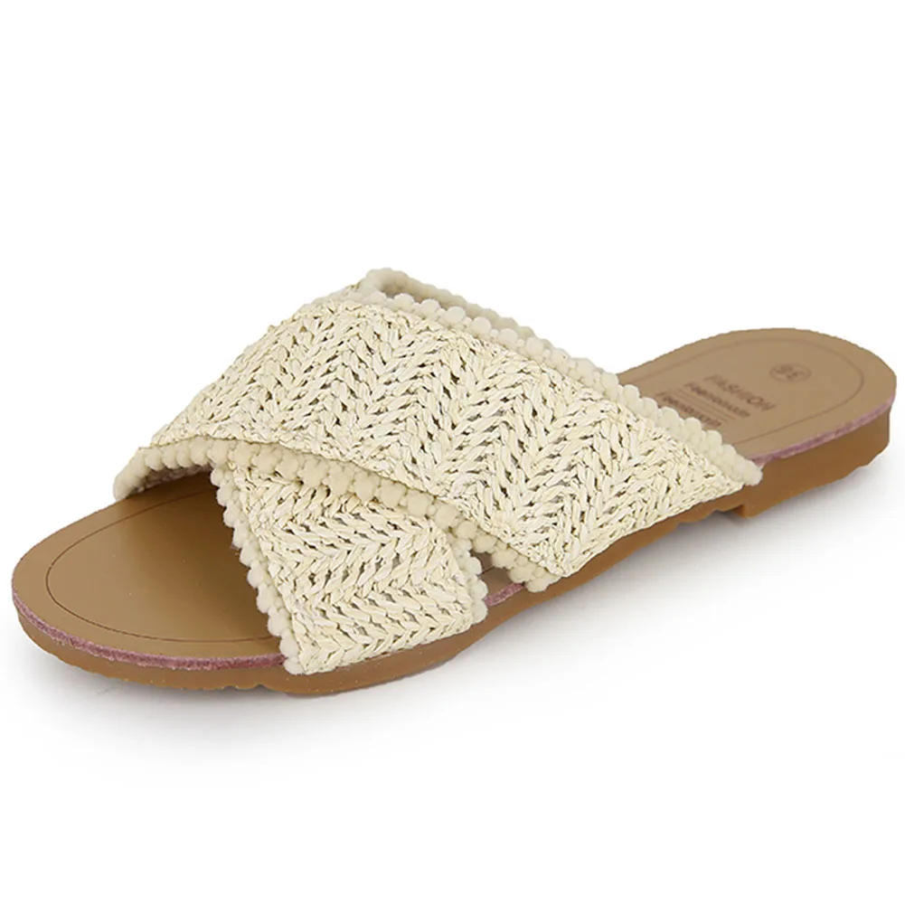 Женские сланцы KarinLuna летние шлепанцы на низком каблуке и платформе с открытым