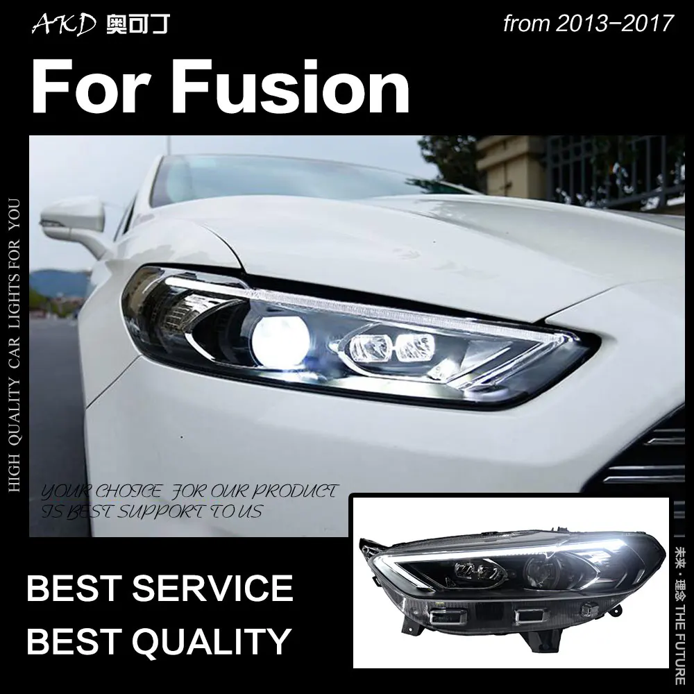 Стайлинг автомобиля фара для Ford Fusion 2013-2016 Mondeo светодиодный новинка DRL линзы