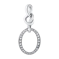 original 925 sterling silver charm exquisite heart interwoven necklace pendant fit pandora women bracelet necklace diy jewelry
