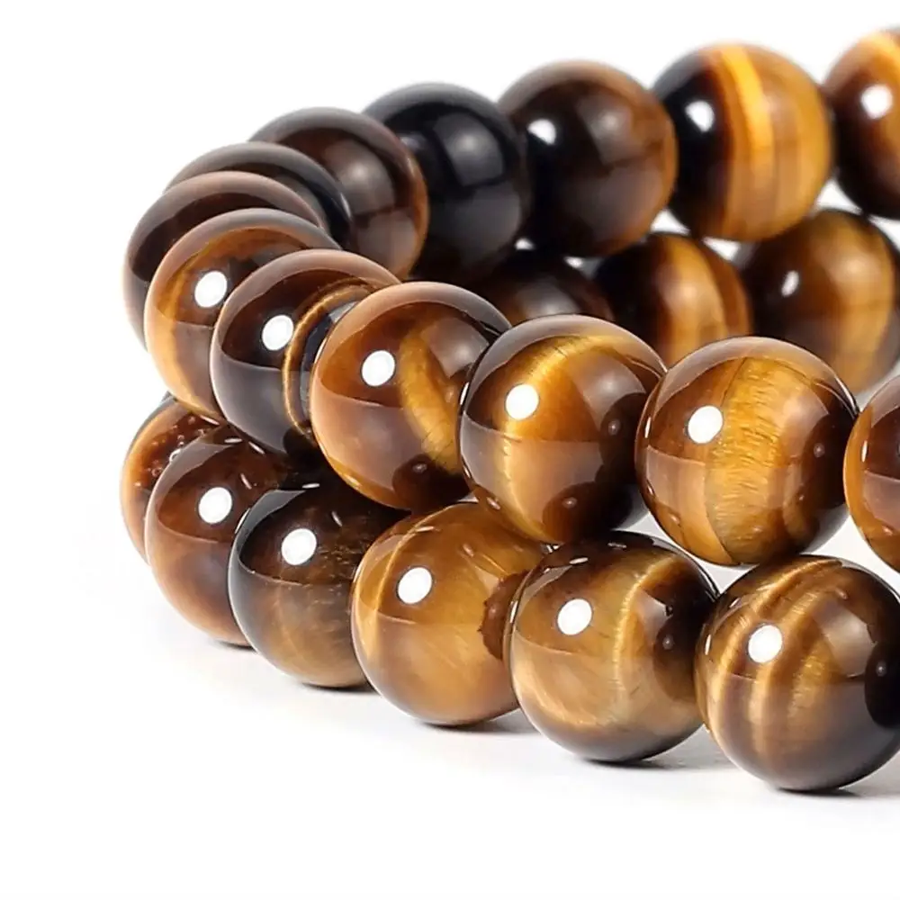 

AYellow Tiger Eye Agates AAAAA Natural Stone Round Loose Spacer Beads For Jewelry Making Diy Earring Bracelet Size 4-12mm