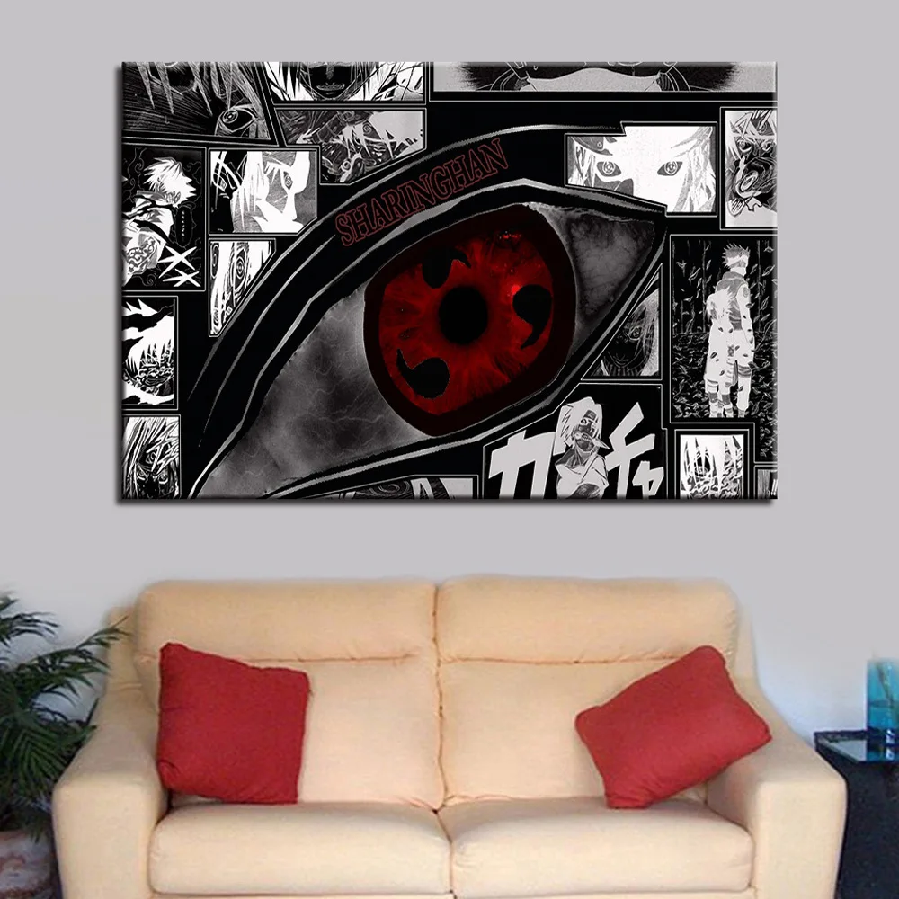 Itachi Uchiha калейдоскоп Sharingan Картина маслом Декоративная картина на стену японского