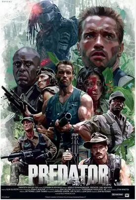 

Стиль партии на выбор горячий Арнольд Шварценеггер Хищник арт-Принт по фильму Шелковый плакат домашний декор для стен