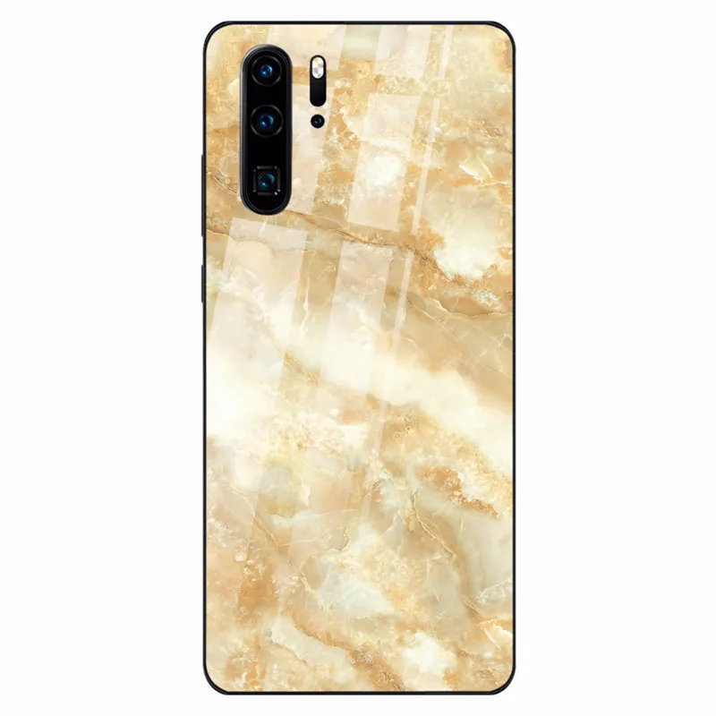 07 Цветной мраморный чехол для телефона huawei P30 P20 Lite Shookproof закаленное стекло чехол для mate 20 Lite Honor 9 10 Lite 8X MAX Nova 3 - Цвет: 07