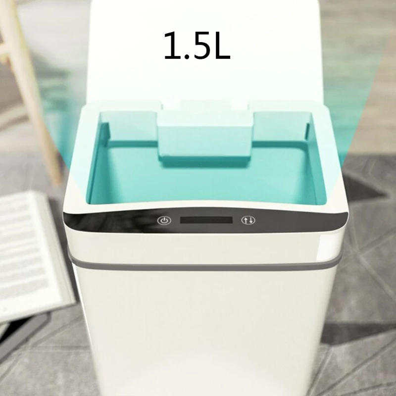 

Автоматический Бесконтактный умный инфракрасный датчик движения, 15 л, мусорное ведро, Кухонное ведро для мусора, инструмент для уборки дома...