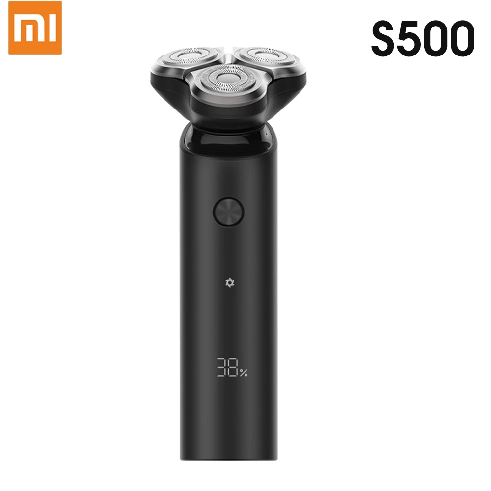 

Xiaomi Electric Shaver S500 Portable Flex Razor 3 Head Dry Wet Shaving Washable Beard Trimmer Dual Blade LED Display