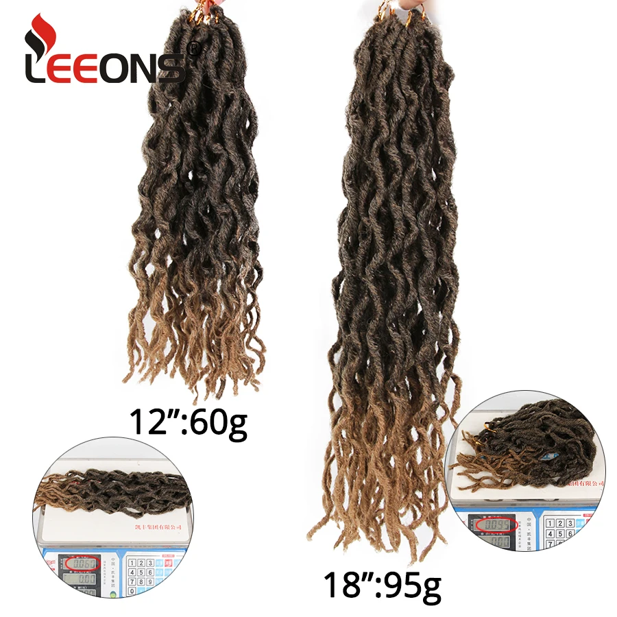 Leeons искусственные локоны в стиле Crochet волосы Горячая продажа Nu Locs синтетические