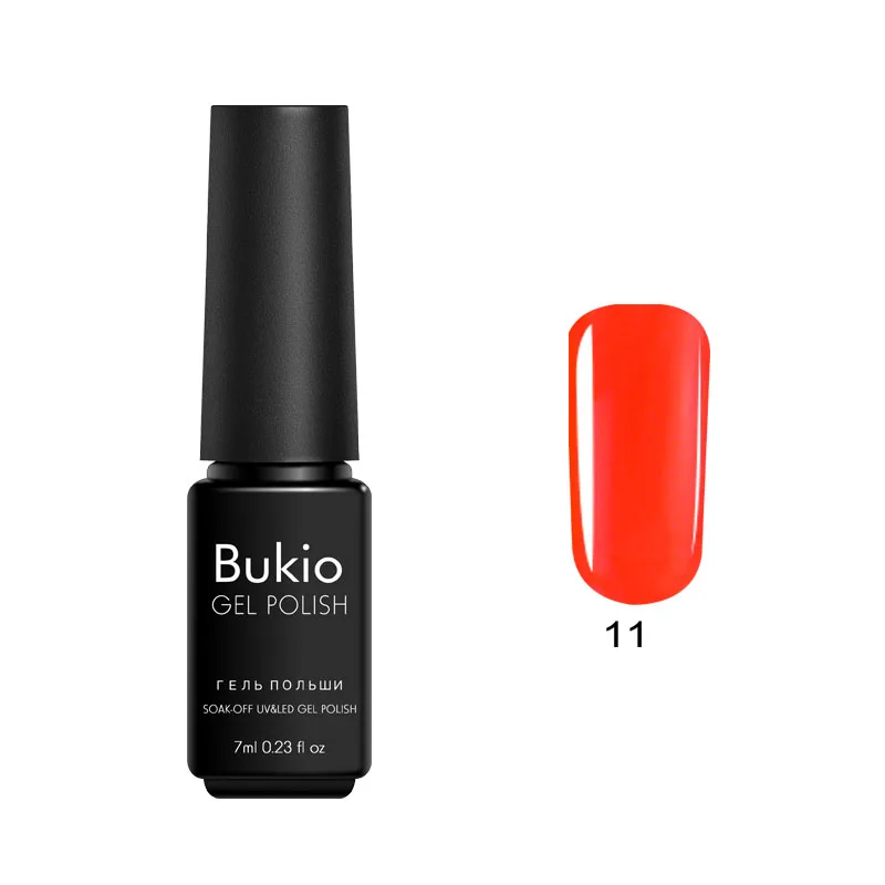 Bukio 29 чистых цветов Гель-лак 7 мл полуперманентные эмали замочить от УФ-гель лак для маникюра и ногтей дизайнерские украшения - Цвет: 11