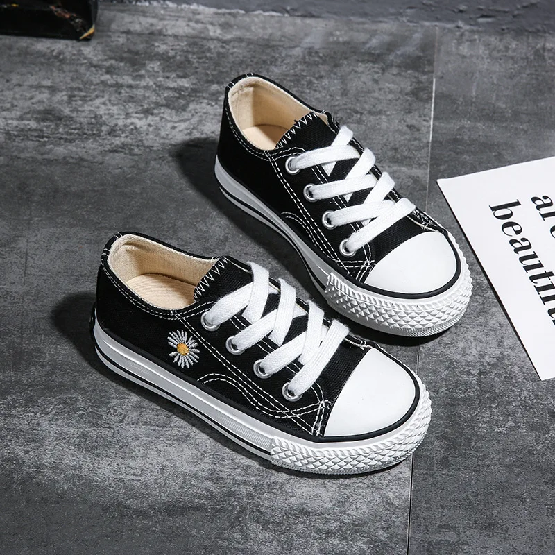 Черные парусиновые туфли для мальчиков Повседневная обувь из искусственной кожи