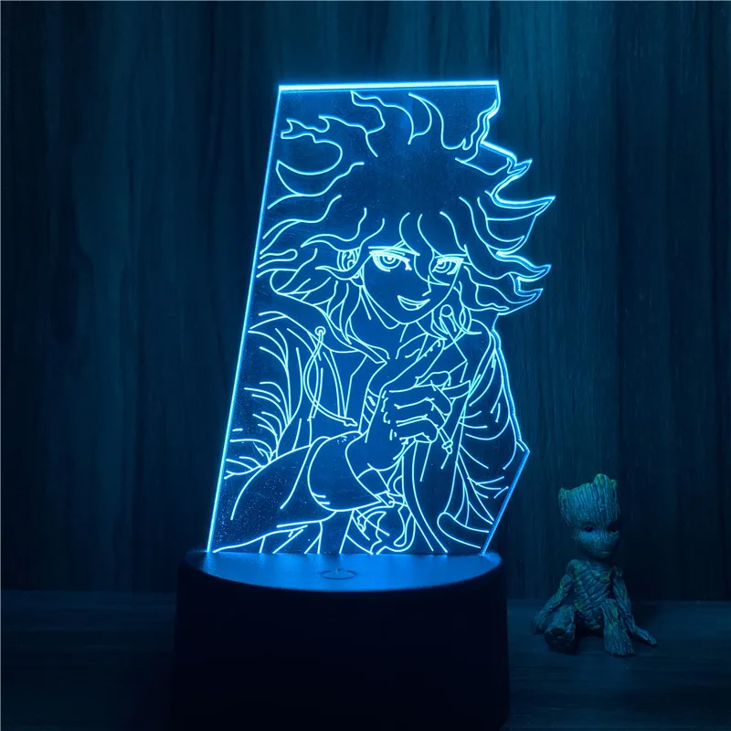 Аниме Nagito Komaeda Smile Danganronpa V3 экшн-фигурка 7 цветов Сенсорная лампа с оптической