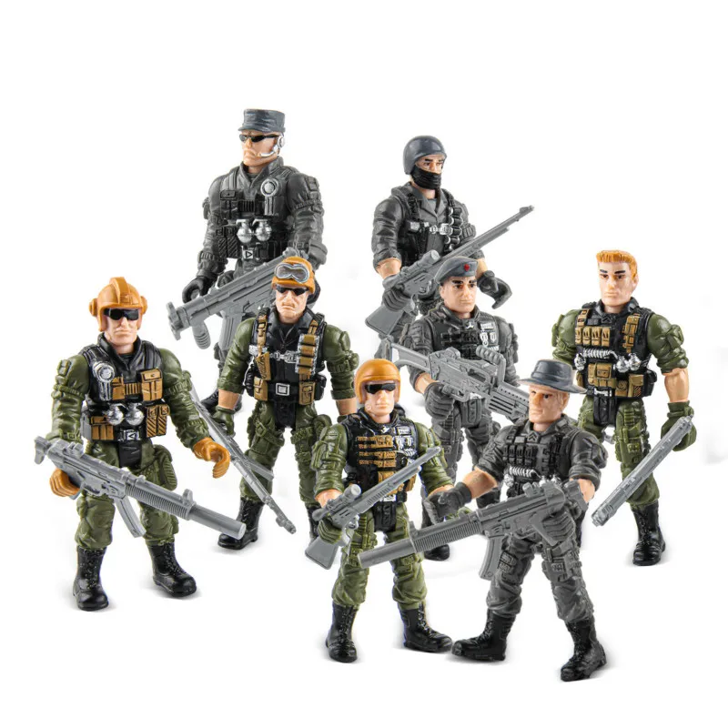 

Military Model Doll Toy Building Blocks Model Special Police Team Weapons War Assembled Military Plastic Soldiers Children Gift