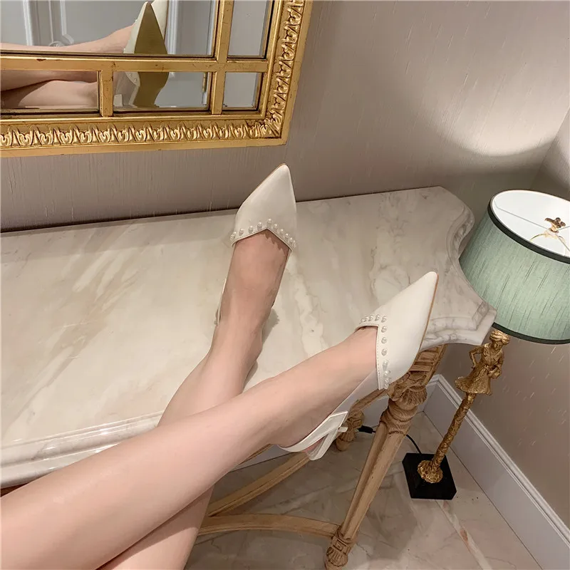 

Sexy Baotou sandals female fairy style spring/summer 2021 new pointed fashion all-match single sandals