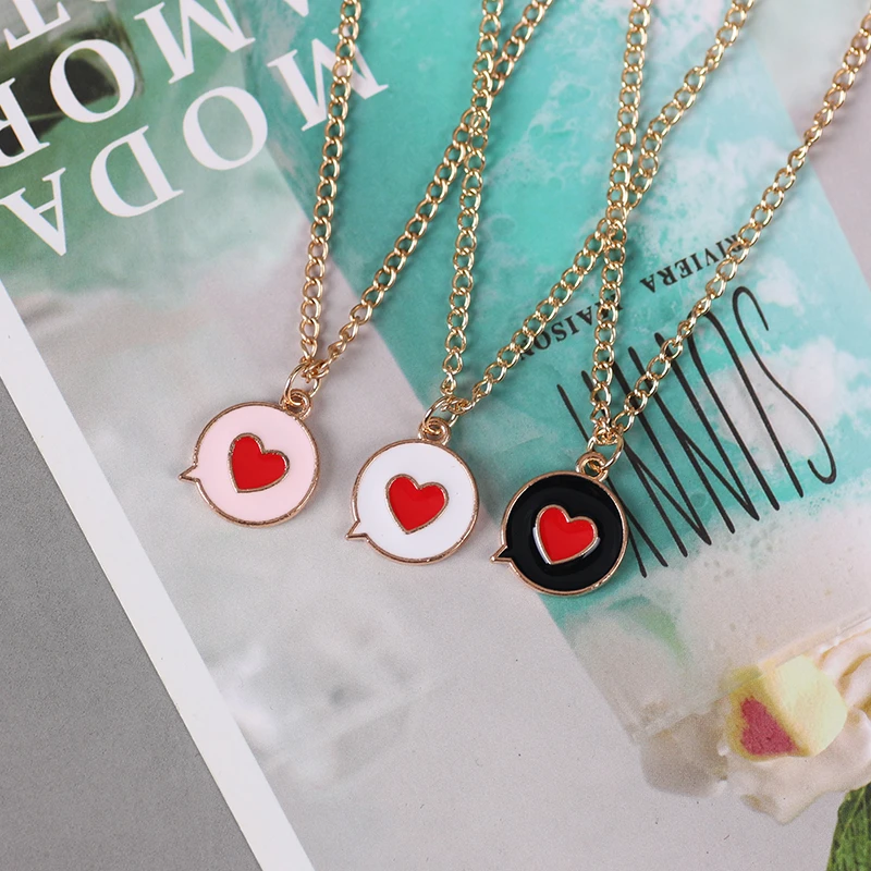 Простое ожерелье с подвеской в японском и южнокорейском стиле Ins Love Женская