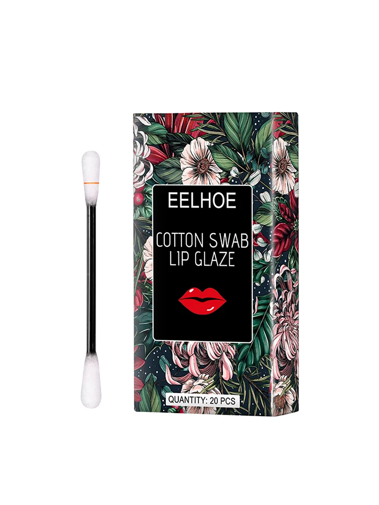 20pcs Lip Gloss Cotton Swab Long Lasting Creative Non-fading Glaze Matte Disposable Lipstick Makeup Cosmetic TSLM1 - купить по