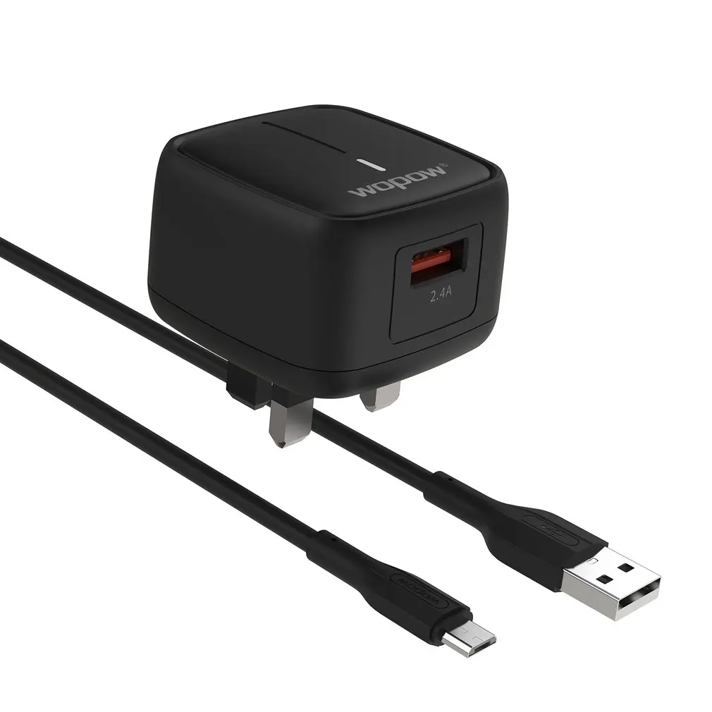 

WOPOW Fast Charger charge adapter USB Micro Type C cable Fast Charge Data Transmission UK plug For Samsung Xiaomi Iphone