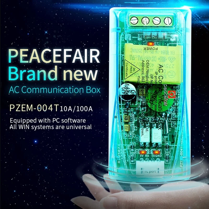 Peacefair PZEM-004T 3 0 Версия TTL Modbus-RTU измеритель мощности кВтч переменного тока
