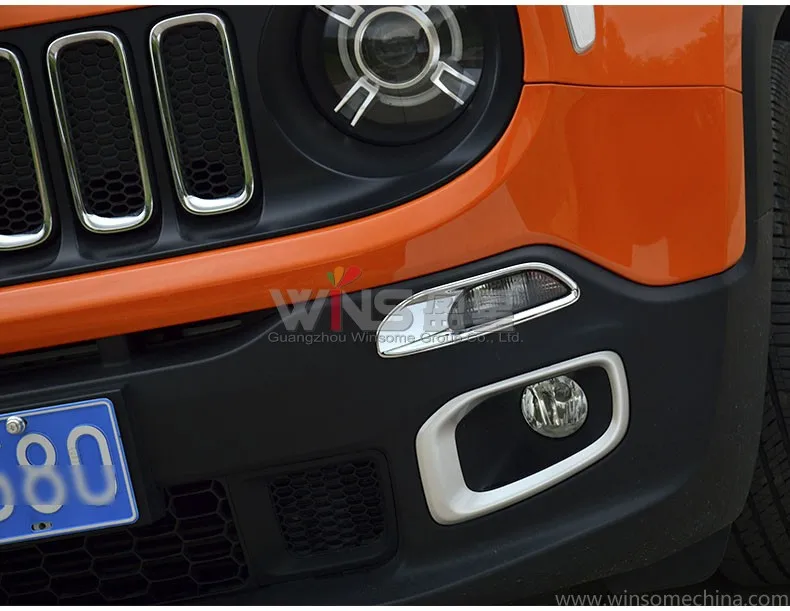 Дневной свет Накладка для Jeep Renegade 2016 Хром ABS автомобильные Стайлинг Аксессуары